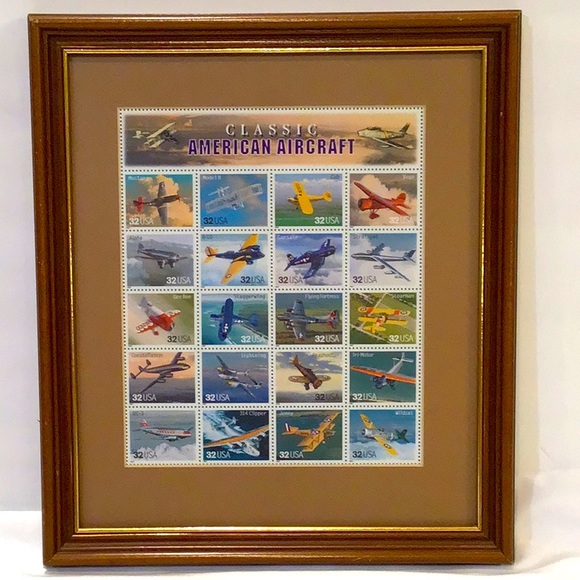 Classic American Aircraft Postage Stamps Sheet - Picture 2 of 6